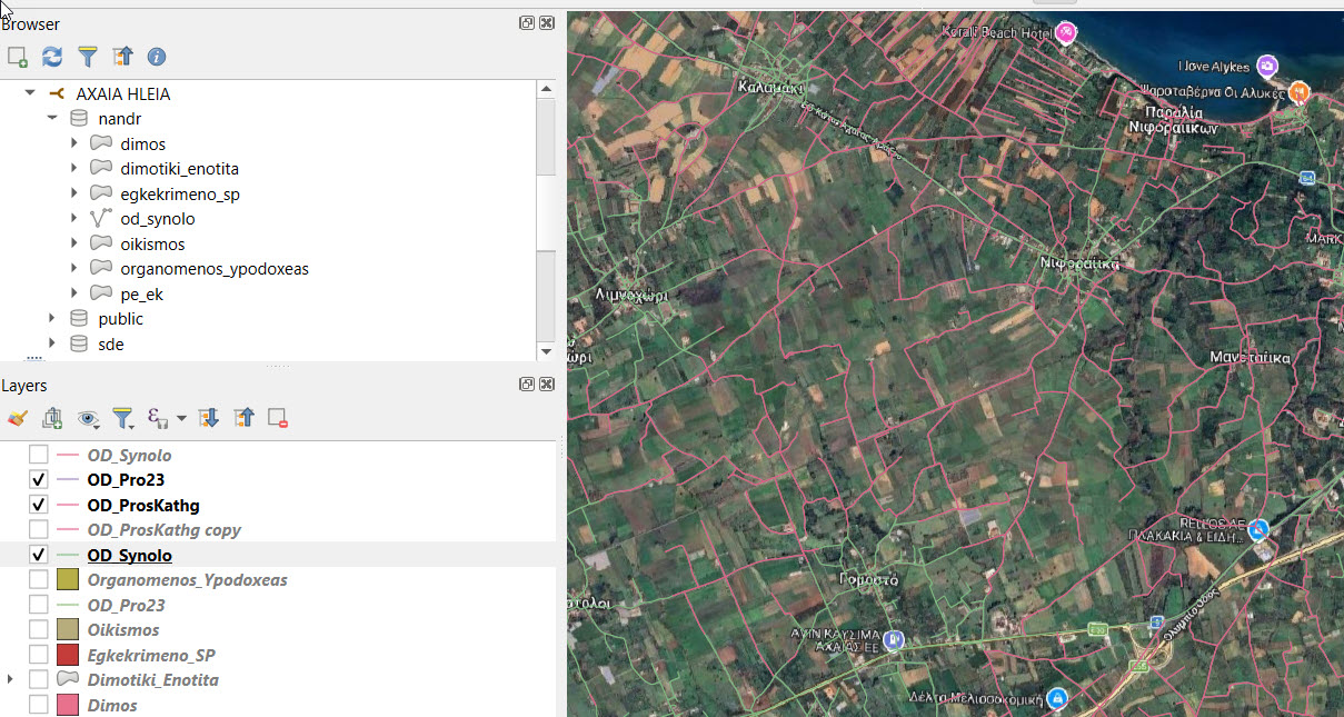 Image caption: PostgreSQL + PostGIS road network database